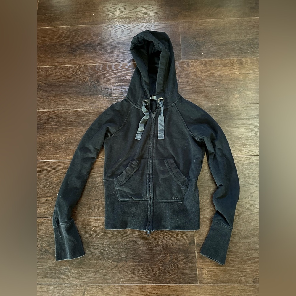 Armani Exchange Cropped Sweatshirt Jacket